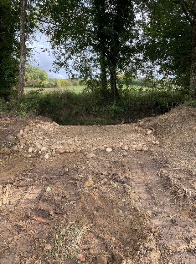 Travaux de préservation de la zone humide de Caubon Saint Sauveur en 2024